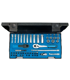 JUEGO DE LLAVES DE VASO 1/4"" 49 PZAS IN-IS-PH-PZ-TX-XZN 1815687 GEDORE